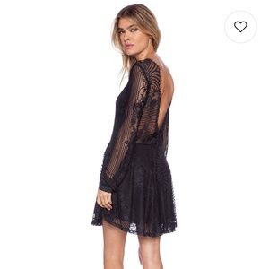 For love and lemons black lace mini dress